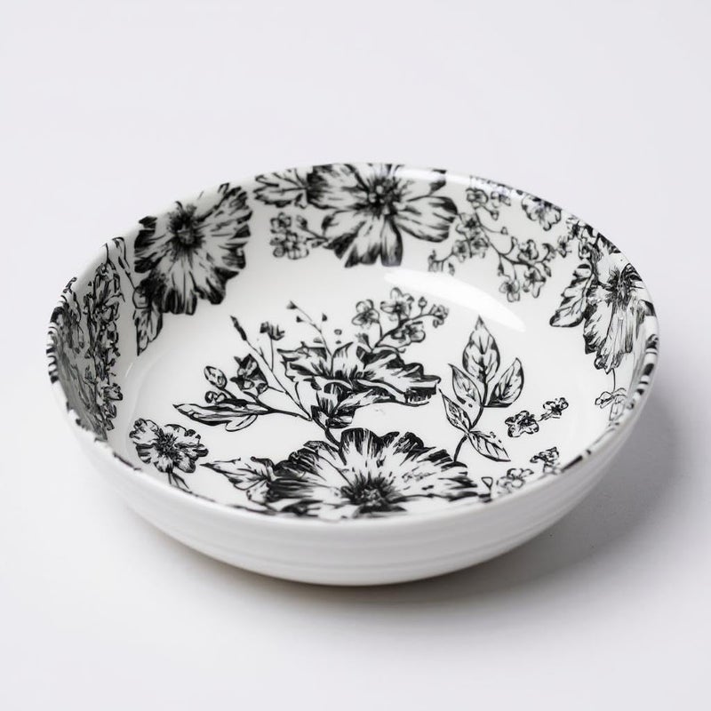 B&D Decorative Ceramic Bowl with Floral Design - Image 1