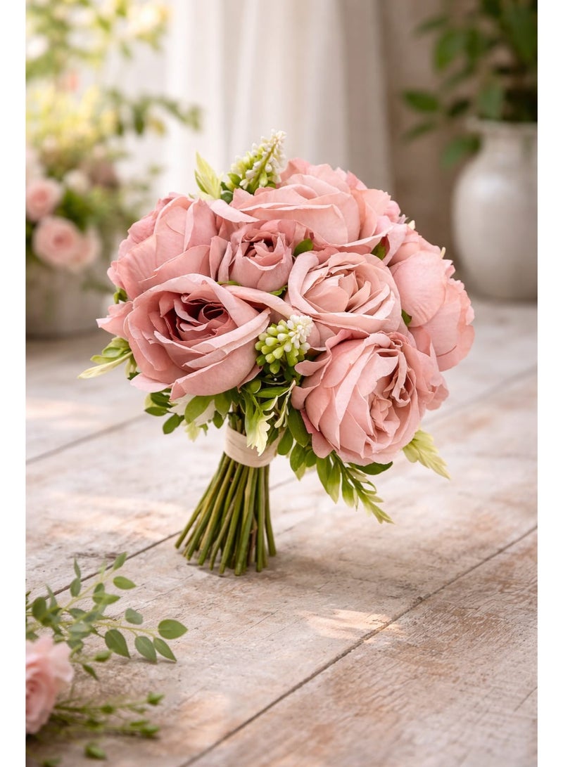 Elegant Artificial Roses Bouquet - Lifelike Silk Flowers for Home Decor, Weddings, and Events - Image 3