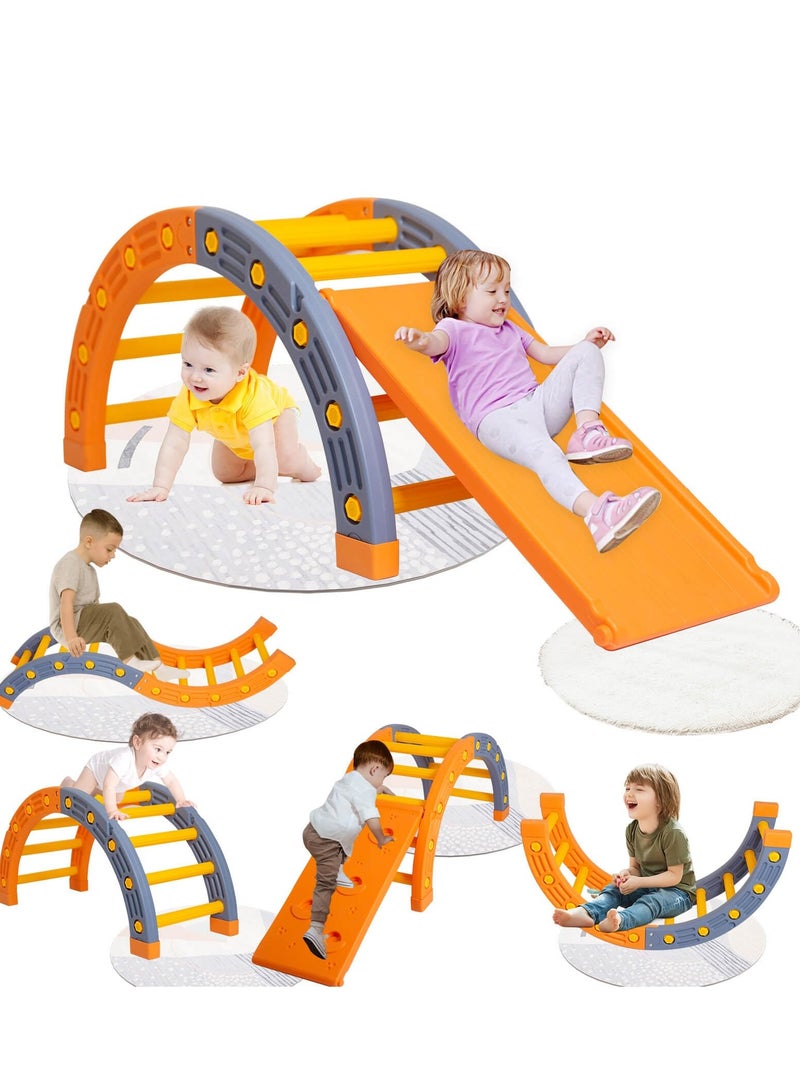XICEN 4 in 1 Baby Climbing Toys, Toddlers Climbing Frame and Slide, Montessori Sensory Integration Training Toys, Indoor and Outdoor Playground Equipment - Image 1