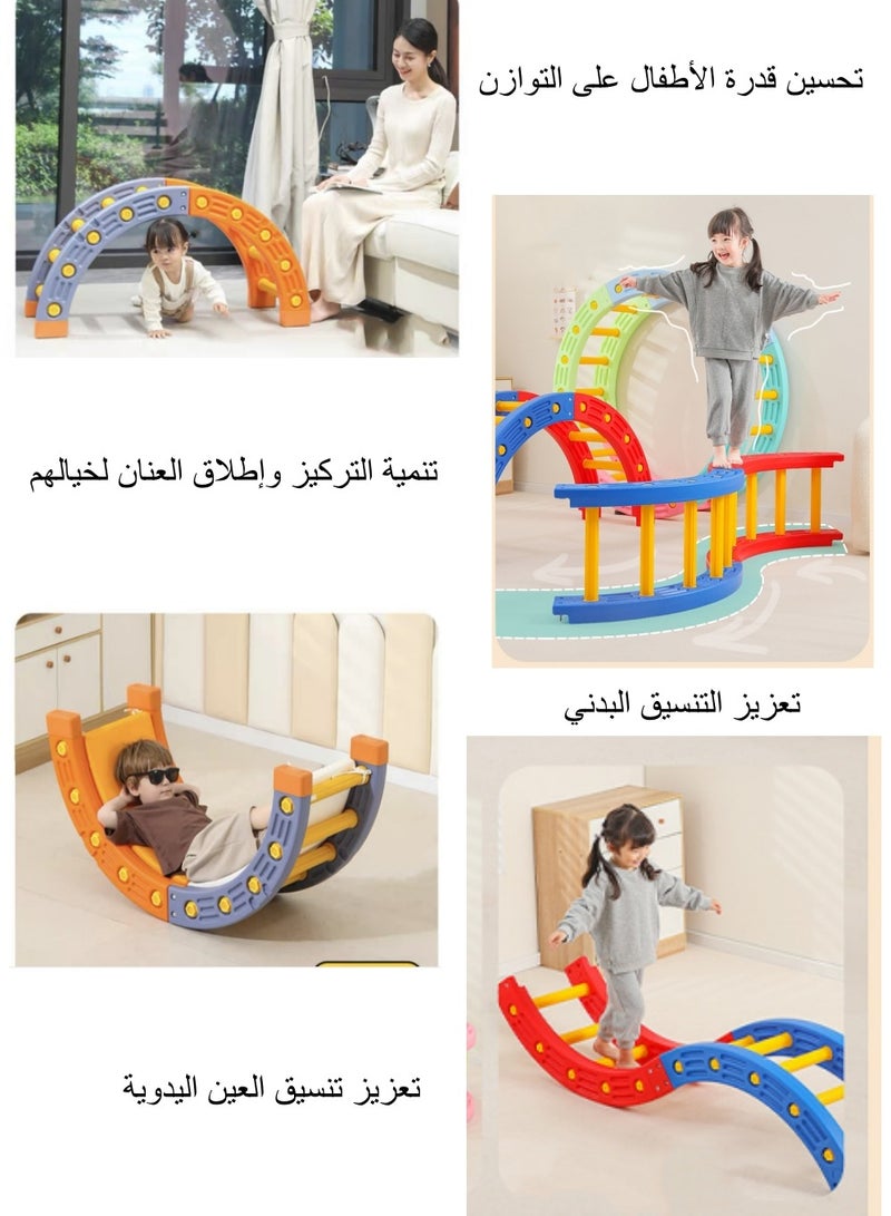 XICEN 4 in 1 Baby Climbing Toys, Toddlers Climbing Frame and Slide, Montessori Sensory Integration Training Toys, Indoor and Outdoor Playground Equipment - Image 3