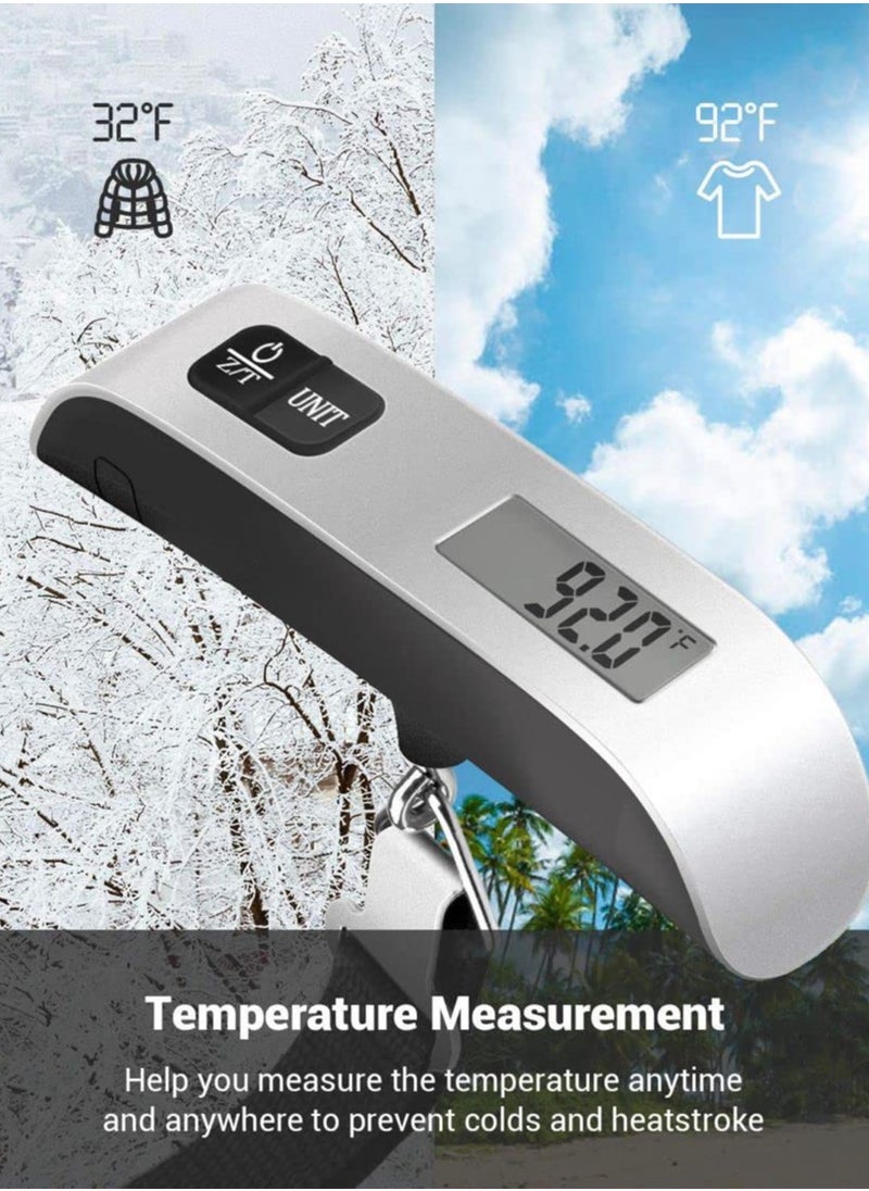 KASTWAVE - Luggage Scale, 110 lbs Portable Travel Suitcase Handheld Weight Scale Digital Handheld Luggage Scale High Precision Travel Luggage Scale with Backlit LCD Display - Image 1