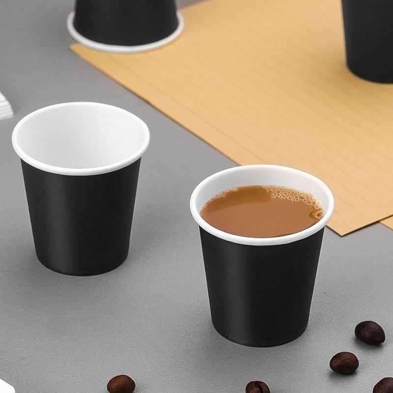 Huaiid 100 Pack 3 oz Disposable Paper Cups, Black Bathroom Cups, Disposable Mouthwash Cups, Small Paper Cups for Bathroom Travel Picnics - Image 4