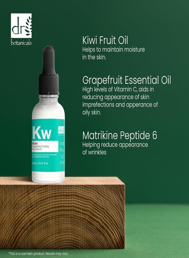 Dr Botanicals Refreshing Eye Cooling Serum with Vitamin C, Kiwi Fruit Oil to reduce Wrinkles, skin imperfections. Hydrating, Brightening and promotes Youthful Skin 15 ml / 0.5 Fl oz - Image 3