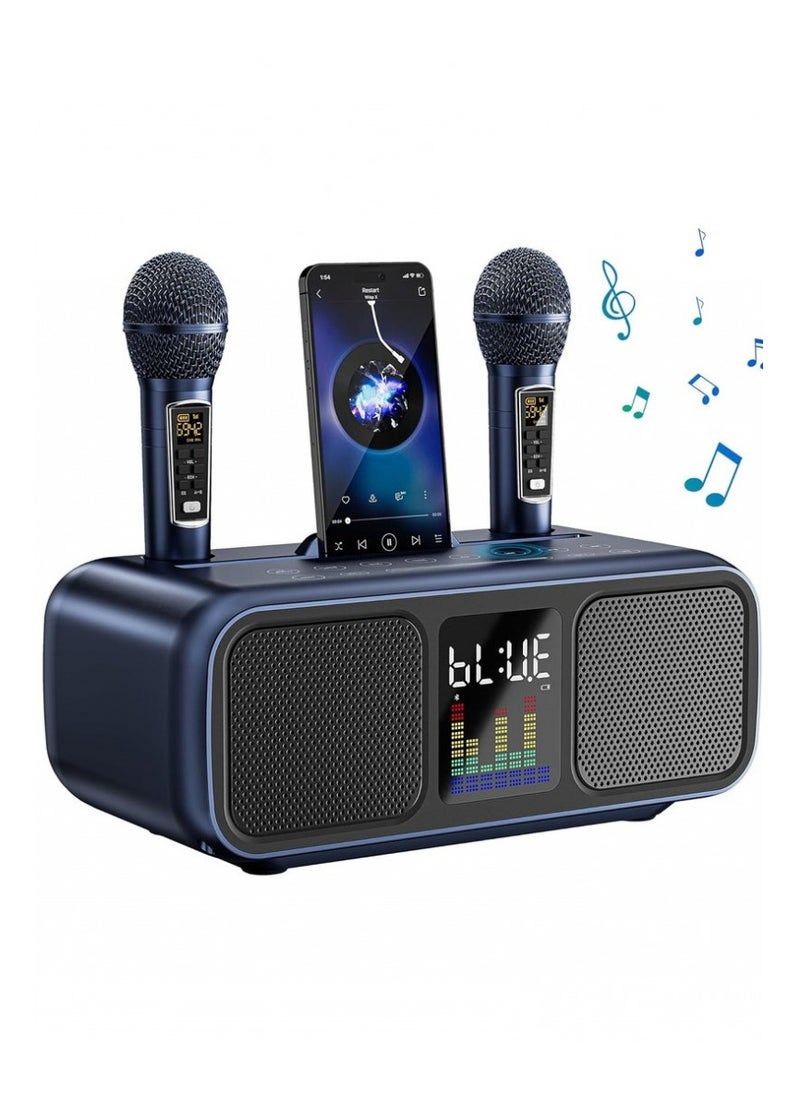 Smart Berry - Smart Berry S39 Pro Karaoke Machine Portable Speaker with 2 UHF Wireless Microphones Bluetooth AUX USB TF Card Support for Parties - Image 1