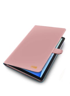 اوميكر غطاء حماية قلاب من جلد البولي يوريثان لهاتف لينوفو تاب P11 / P11 Plus 4G 2021 ذهبي وردي  - Image 4