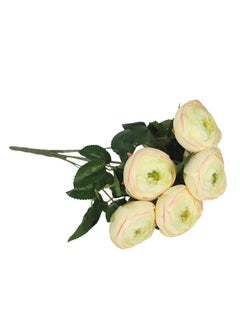 Huitich Elegance in Bloom: Artificial Silk Rose Flower Bouquet White  - Image 2