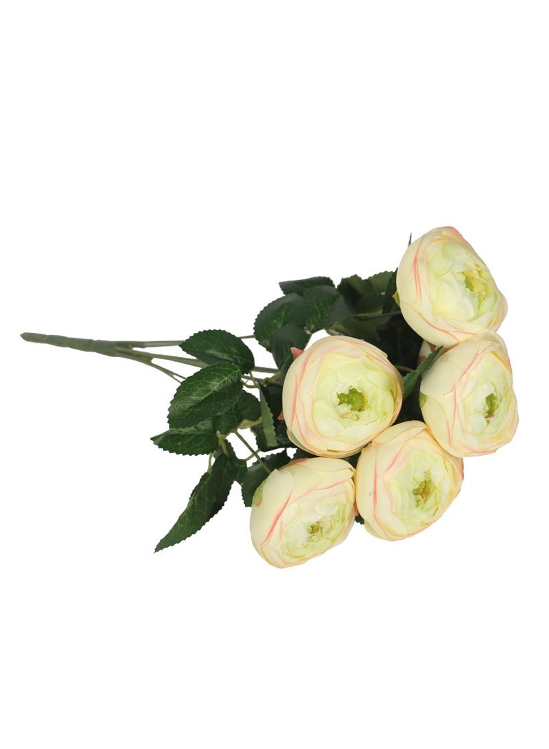 Huitich Elegance in Bloom: Artificial Silk Rose Flower Bouquet White  - Image 2