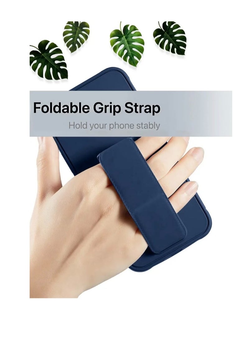 Generic - Case Cover For Apple iPhone 16 Pro With Magnetic Hand Grip 3 in 1 Blue - Image 1