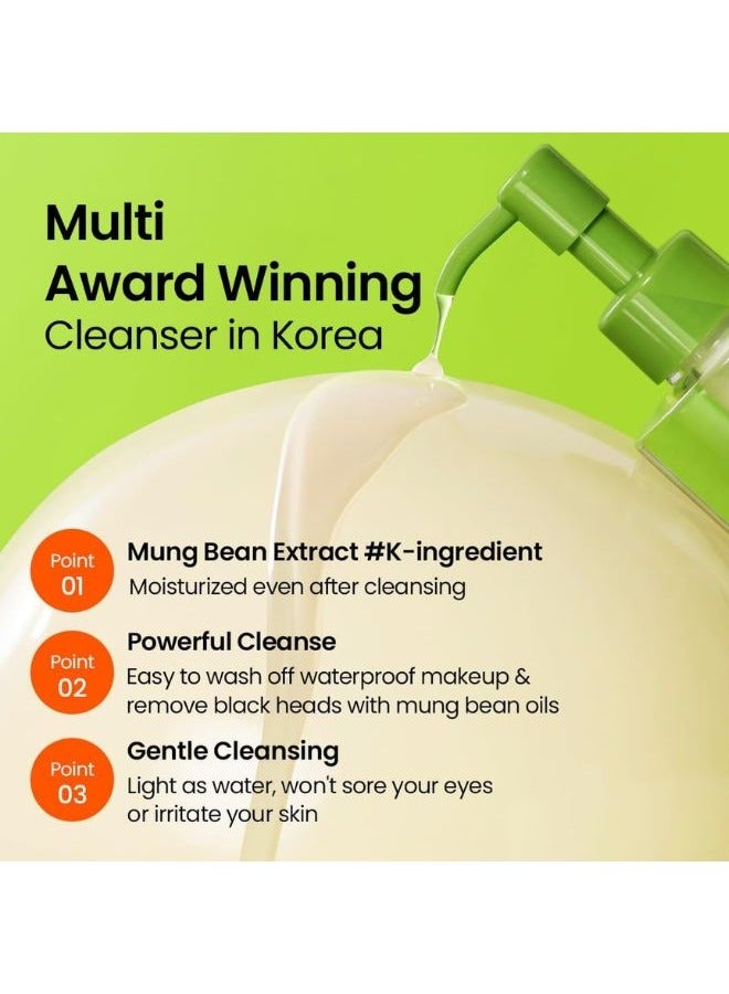 beplain Mung Bean Cleansing Oil 200ml, EVE VEGAN Certified, Natural deep cleansing oil for Sensitive & Dry skin, Korean Cleansing Oil - Image 4