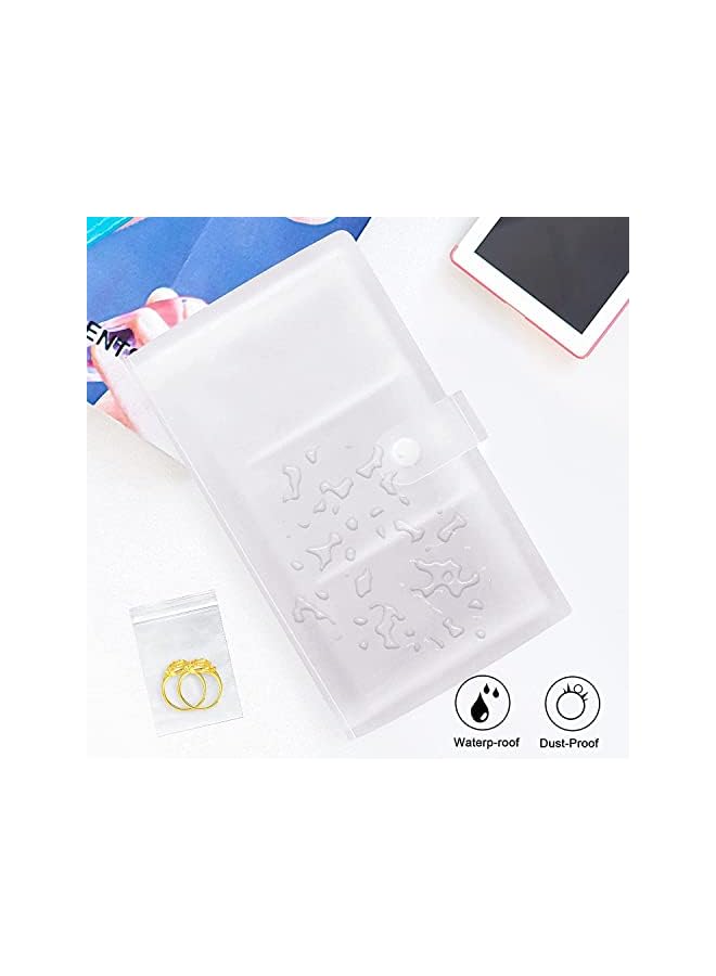 Zaboon Travel Jewelry Organizer，Anti Oxidation Jewelry Storage Organizer Bag ，Transparent Jewelry Storage Book（84 Grids+40 Pack PVC Clear Jewelry bag） - Image 2
