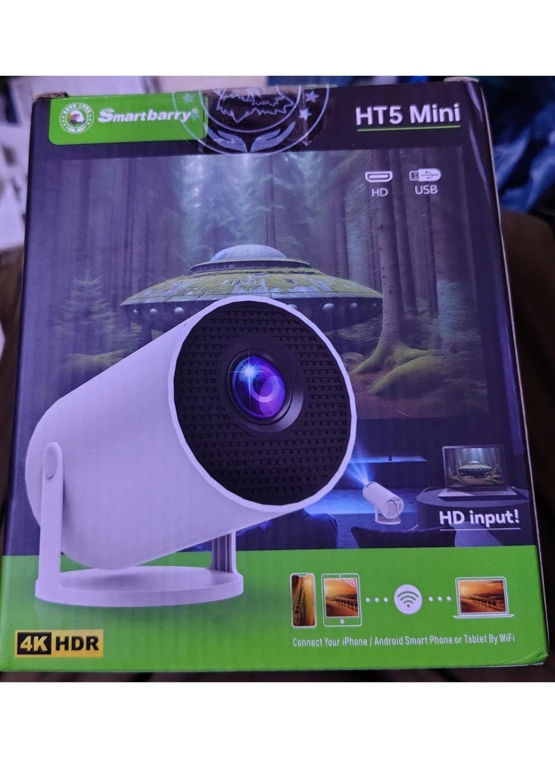 Smartbarry 4K 1080P Mini Projector with WiFi & Bluetooth Portable Premium Android OS Projector, 210° Rotatable Stand, Dust Removal & Heat Dissipation Design for Home Theater - Image 3