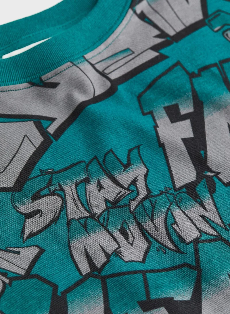 H&M Kids Crew Neck Printed T-Shirt