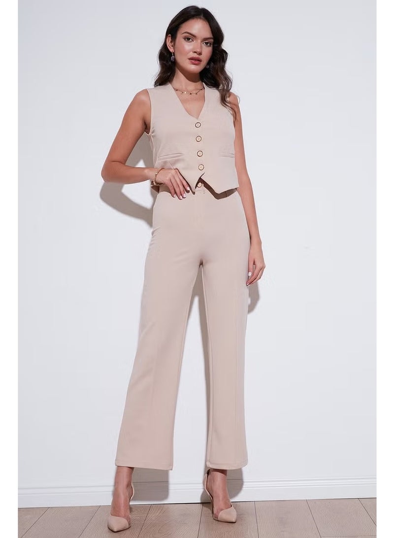 Lela Standard Fit Grass High Waist Straight Leg Trousers Women's Trousers 5865972 - Image 1