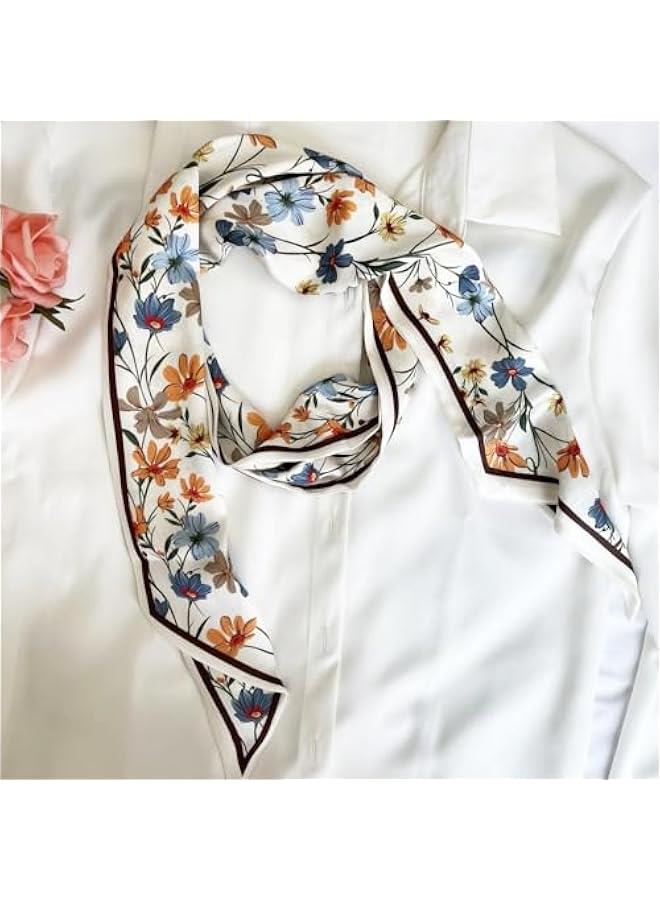 Arabest Silk Scarf Hair Fashion Headwrap Women Lightweight Neck Tie - Image 3