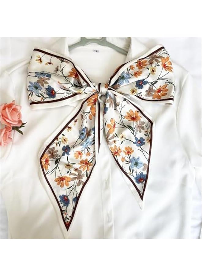 Arabest Silk Scarf Hair Fashion Headwrap Women Lightweight Neck Tie - Image 4