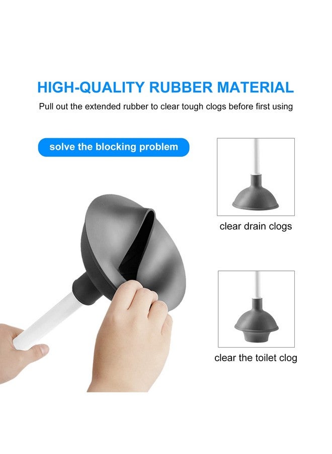 SetSail مجموعة فرشاة ومكبس المرحاض SetSail، مكابس المرحاض لحمام المرحاض، فرشاة وعاء المرحاض الثقيلة ومثبتها، مجموعة مكبس وفرشاة مرحاض مخفية للتنظيف العميق - أبيض - Image 3