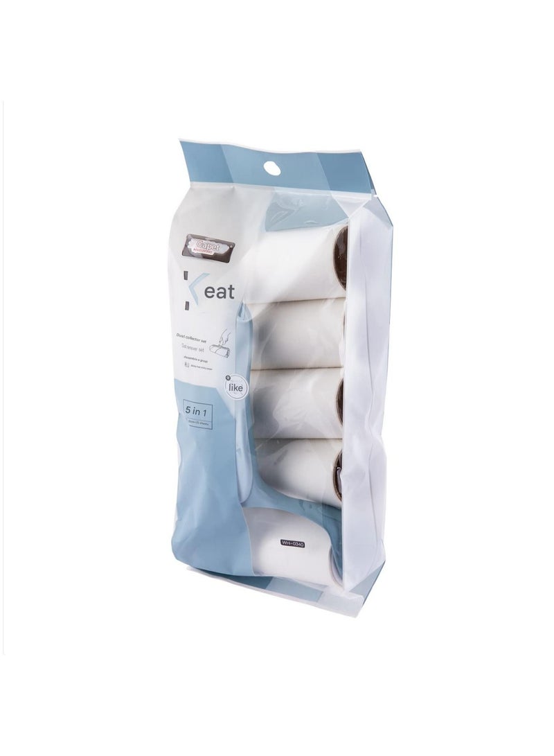 Meetion Lint Rollers 1Pack Combo Pack 5 Refills Pet Hair Super Sticky Lint Removal Rolls for Clothes Furniture Carpet Car Seat Couch Dog and Cat  - Image 2