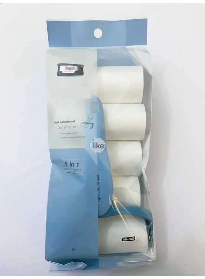 Meetion Lint Rollers 1Pack Combo Pack 5 Refills Pet Hair Super Sticky Lint Removal Rolls for Clothes Furniture Carpet Car Seat Couch Dog and Cat  - Image 1