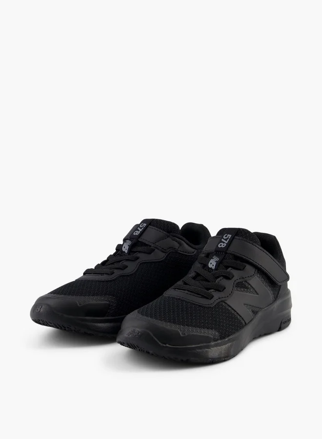 New Balance Boys' Logo Accent School Shoes with Hook and Loop Closure