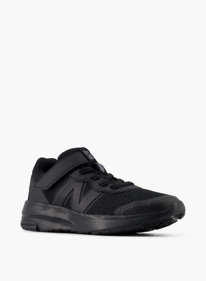 New Balance Boys' Logo Accent School Shoes with Hook and Loop Closure