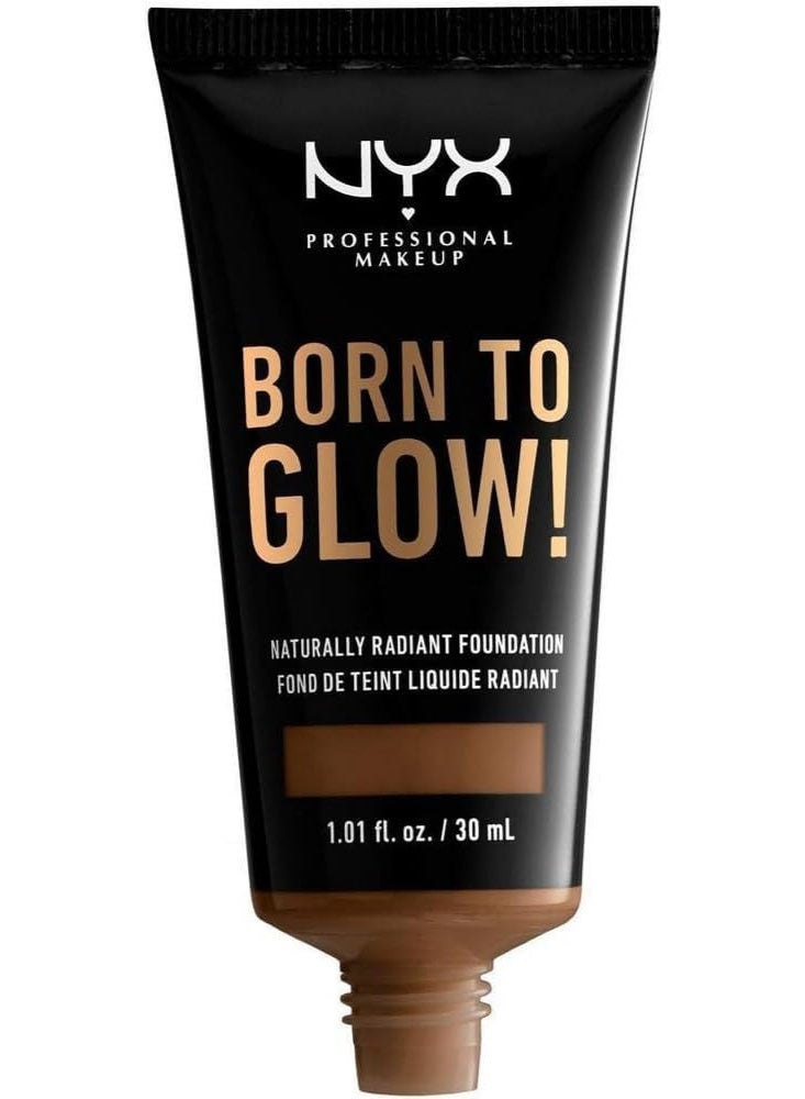 NYX Professional Makeup Born to Glow Radiant Foundation, Iridescent Finish, Buildable Medium Coverage, Vegan Formula, Shade: Mocha - Image 3