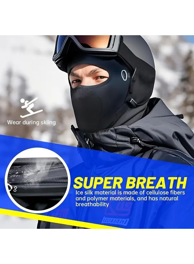 Ice Silk Long Gray Sun Protection Headgear Mask For Outdoor Motorcycle Riding - Image 3