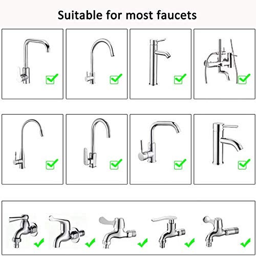 KPNG 3 Water Way Flexible rotatable Sprayer Water Saving Faucet Spray Head for faucets (1 Pcs) Colore:White - Image 5