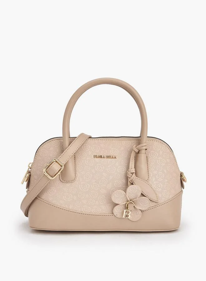 Flora Bella By Shoexpress Flora Bella Floral Textured Crossbody Bag with Charm Detail