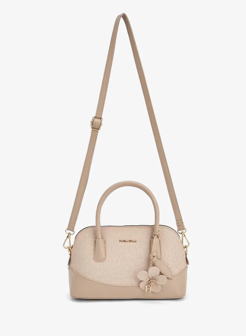 Flora Bella By Shoexpress Flora Bella Floral Textured Crossbody Bag with Charm Detail