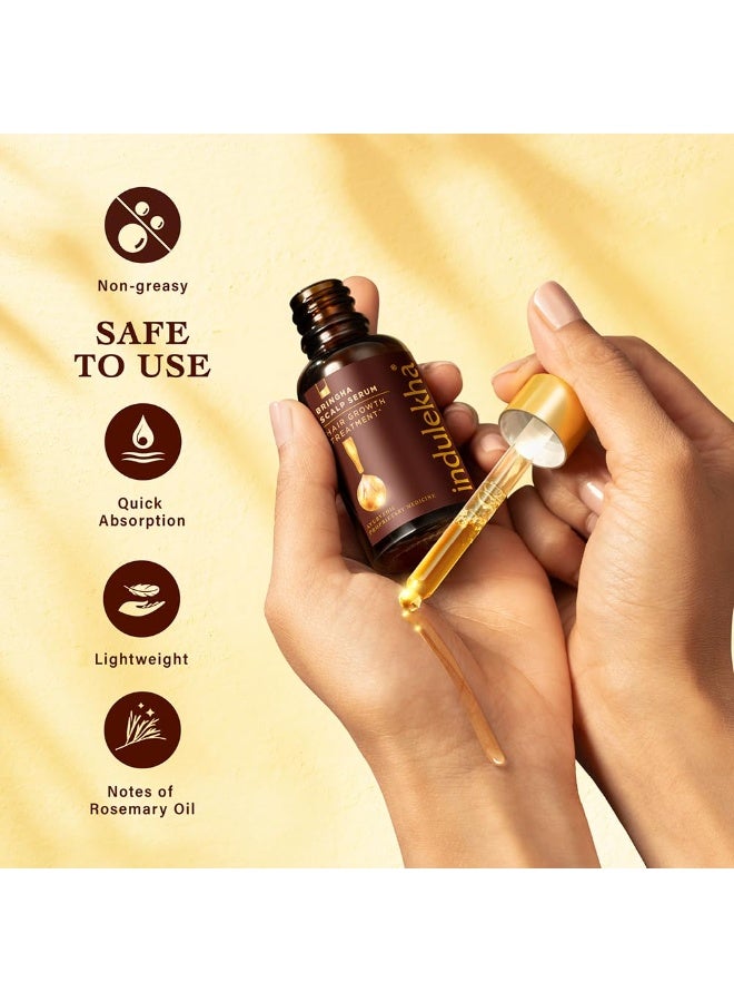 إندوليكا سيروم برينغا لعلاج فروة الرأس لنمو الشعر، 30 مل | سيروم أيورفيدا لنمو الشعر - Image 5