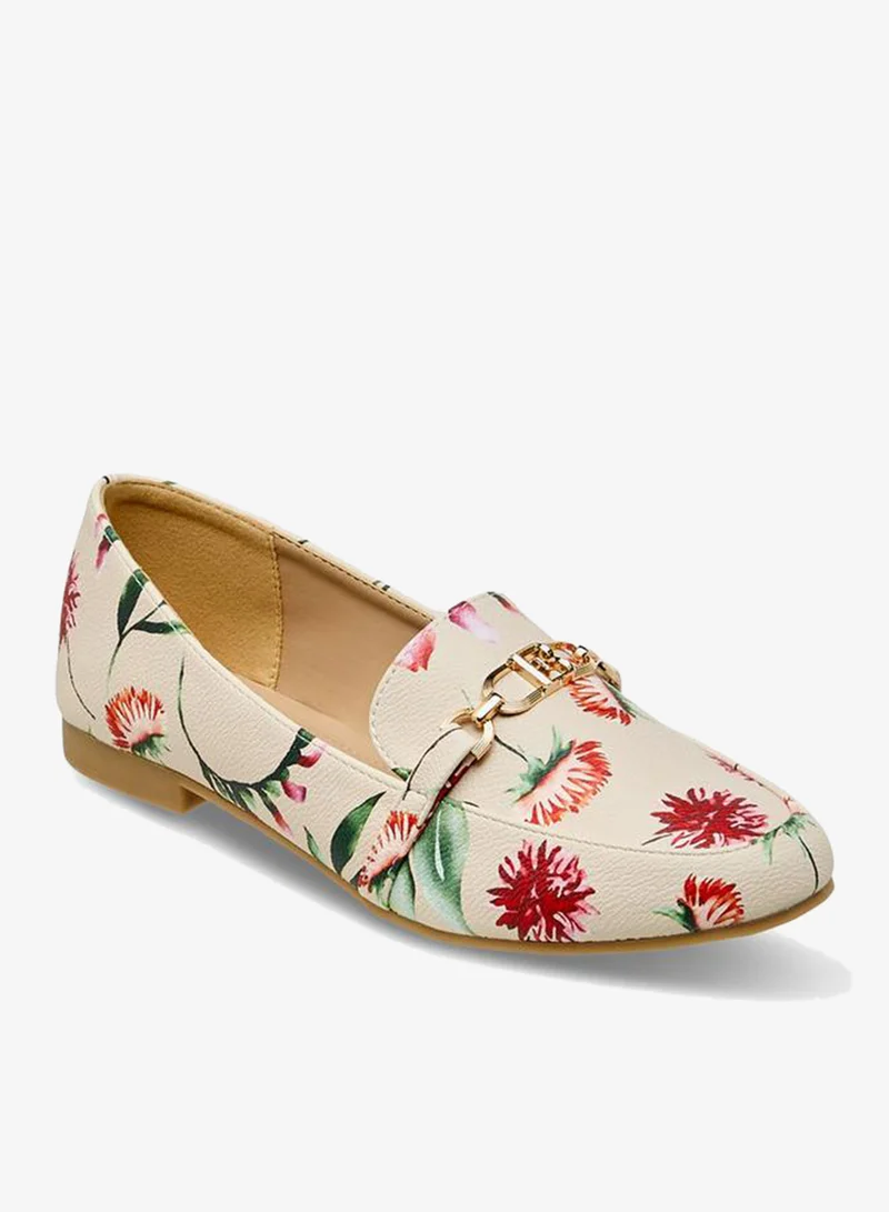 Flora Bella By Shoexpress PINK Flora Bella Women Floral Print Loafers for Women | Best Price UAE