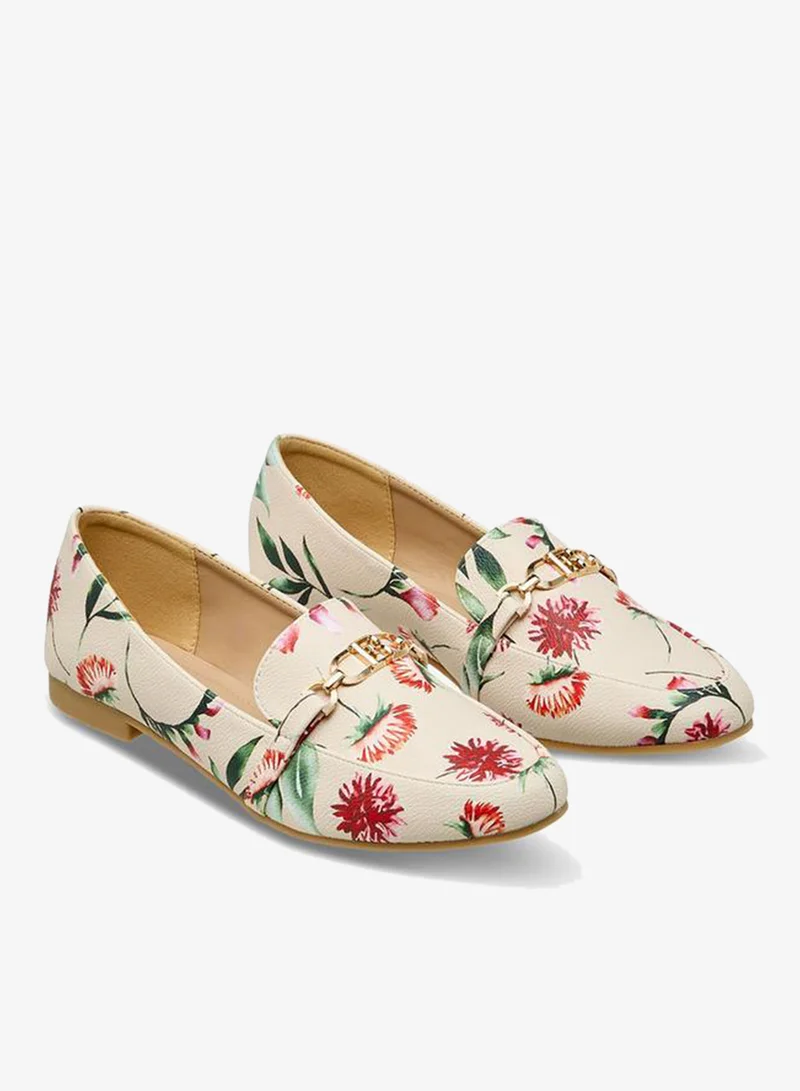 Flora Bella By Shoexpress PINK Flora Bella Women Floral Print Loafers for Women | Best Price UAE