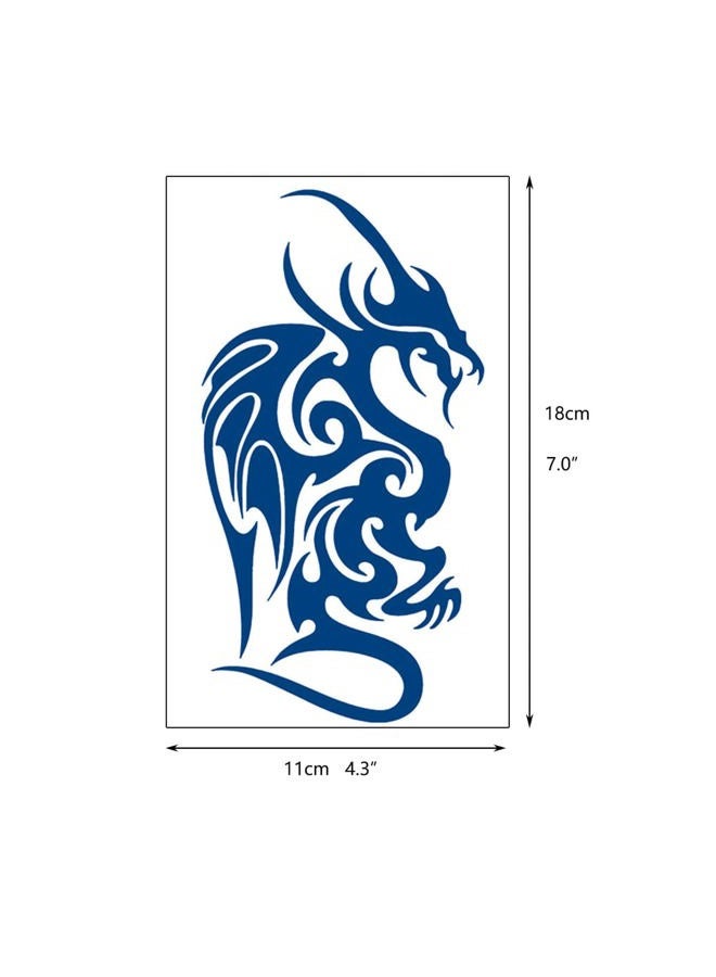 Glaryyears Semi Permanent Tattoo Sticker — 4 Sheets Temporary Tat Stickers Dragon Totem Tattoo Designs Symbols Long lasting Waterproof for Women Men - Image 4