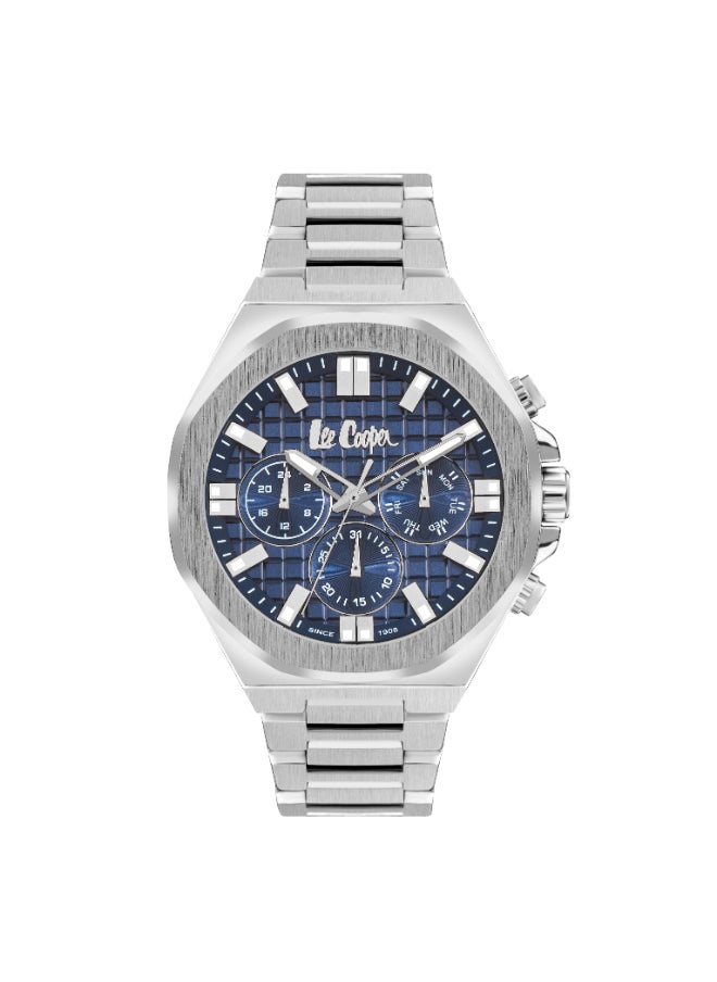 Men's Watch, Multi Function Display and Metal Strap - LC07982.390, Silver