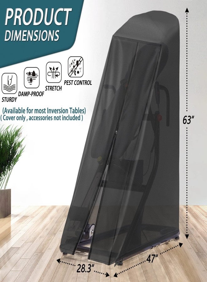 Iceberg Elf Inversion Table Cover - Dustproof And Waterproof Inversion Equipment Protection Covers (47" L X 28.3" W X 63" H, Black) - Keep Your Inversion Table Safe From Dirt And Scratches - Image 2
