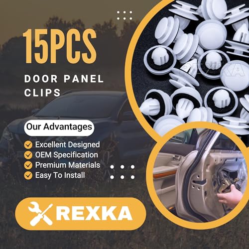 Rexka 15pcs Door Trim Panel Clips Fastener Rivet GJ6R-68-ABX for Mazda Miata, RX-8,CX-9, Mazda 3, Mazda 5, Mazda 6, MazdaSpeed6 - Image 2