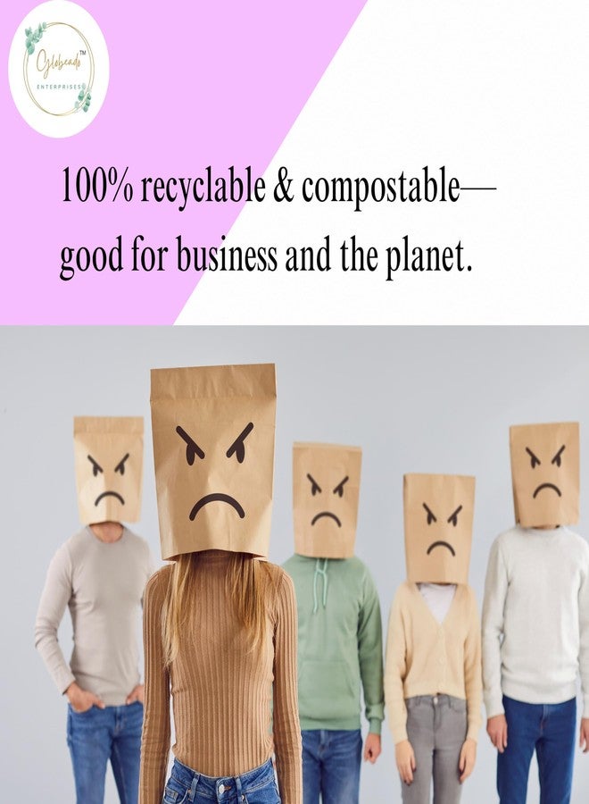 GLOBEADO Brown Paper Cover(40GSM) - Fold Top Eco Friendly Food Grade Paper Bags For Packing Carry Bags Grocery, Take Away Craft Paper - Multiple Size (3.5 X 5 INCHES, 200, count) - Image 4