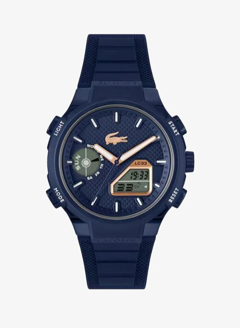 Lacoste Digital Multifunction Quartz Analog Watch with Silicone Bracelet