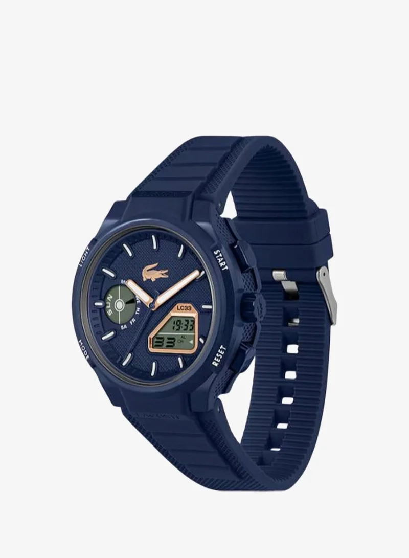 Lacoste Digital Multifunction Quartz Analog Watch with Silicone Bracelet