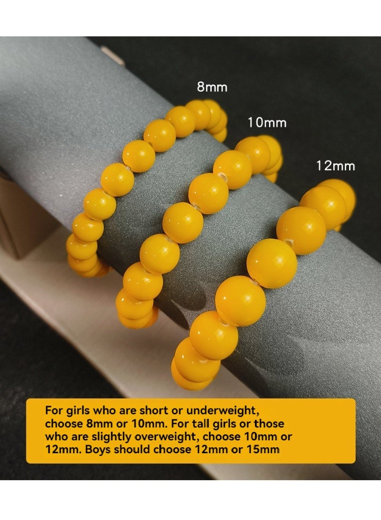 general Original ceramic bracelet with yellow five elements, missing soil and filling soil, good luck and blessings for men and women, handmade yellow ceramic bracelet - Image 4