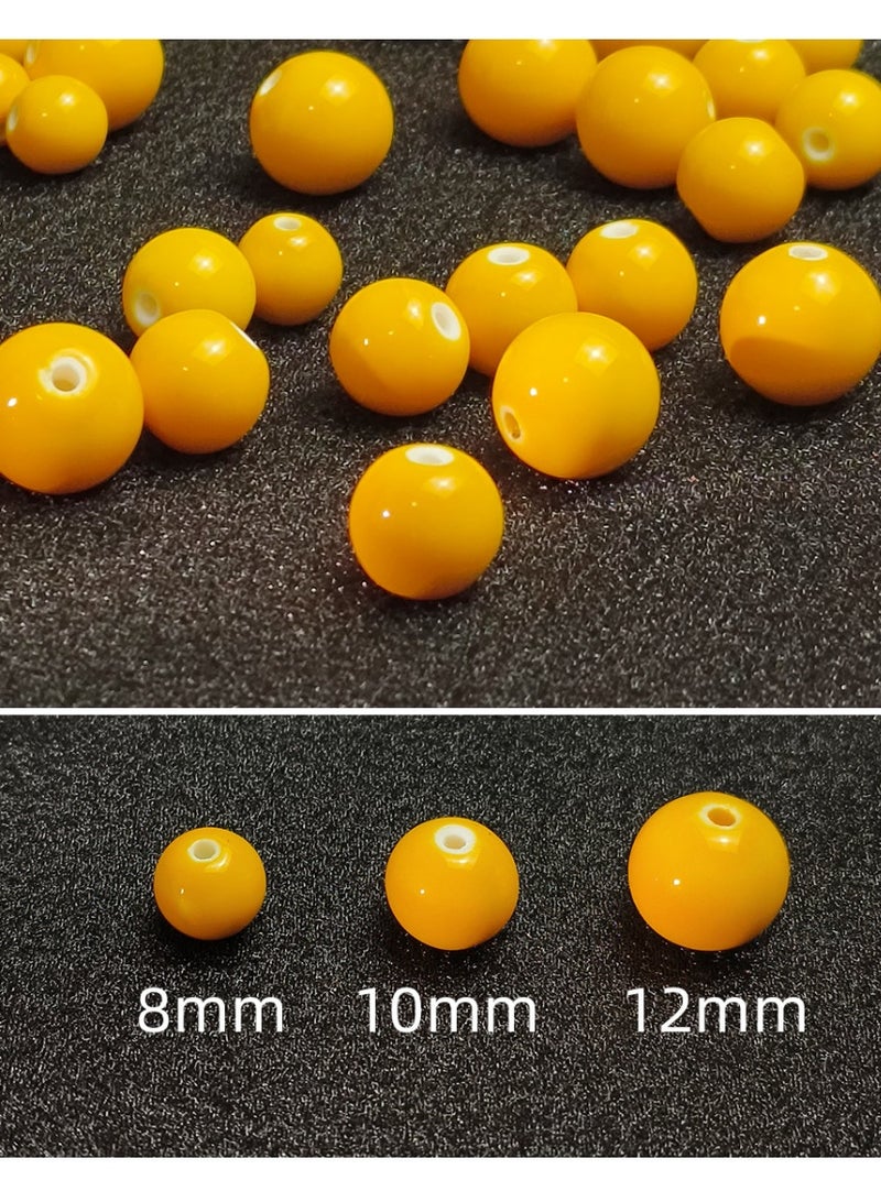 general Original ceramic bracelet with yellow five elements, missing soil and filling soil, good luck and blessings for men and women, handmade yellow ceramic bracelet - Image 3