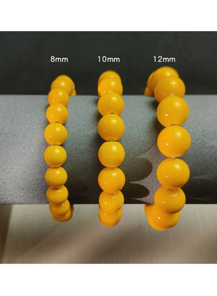 general Original ceramic bracelet with yellow five elements, missing soil and filling soil, good luck and blessings for men and women, handmade yellow ceramic bracelet - Image 5