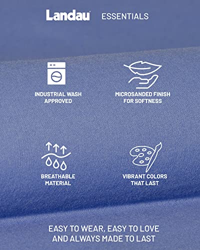 Landau Essentials Relaxed Fit 4-Pocket Snap-Front Scrub Jacket for Women 7525 Ceil Blue - Image 5