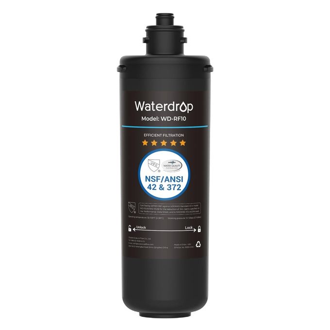 Waterdrop RF10 Replacement Filter Cartridge for 10UA/10UB Under Sink Water Filter, Reduces PFAS, PFOA/PFOS, Lead, Chlorine, Bad Taste & Odor, NSF/ANSI 42 Certified, 11K Gallons High Capacity - Image 1