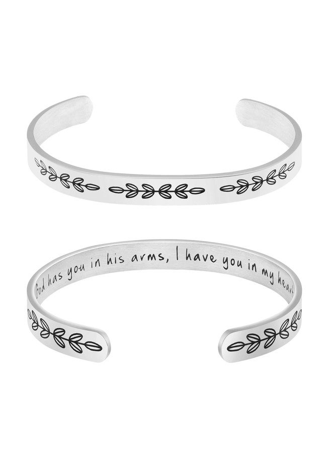 MEMGIFT Remembrance Gifts God Has You In His Arms I Have You In My Heart Loss Memorial Bracelets - Image 1