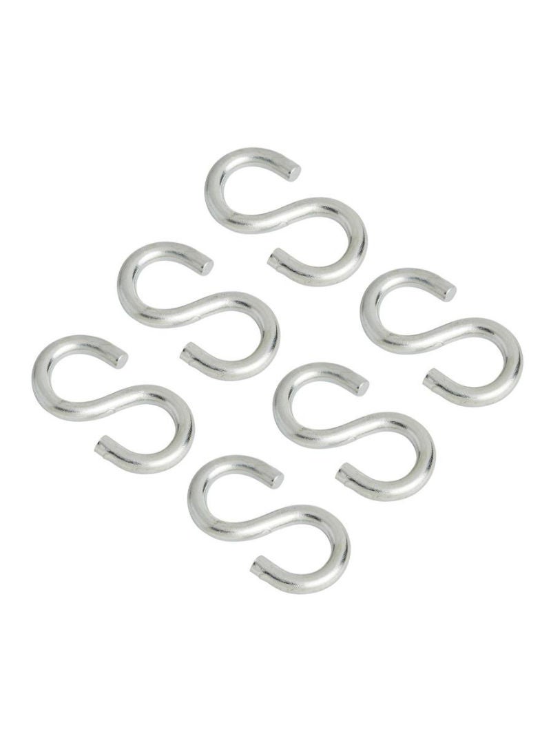 Zinc Plated Steel S Hook Pack 3 X 30 Mm 6 Piece 