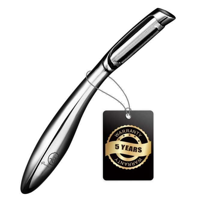 PREMIUM POTATO PEELER STAINLESS STEEL VEGETABLE PEELER FOR KITCHEN ULTRA SHARP BLADE I PEELER ERGONOMIC NONSLIP HANDLE VEGGIE PEELERS FOR KITCHEN FRUIT PEELER CUCUMBER CARROT PEELER