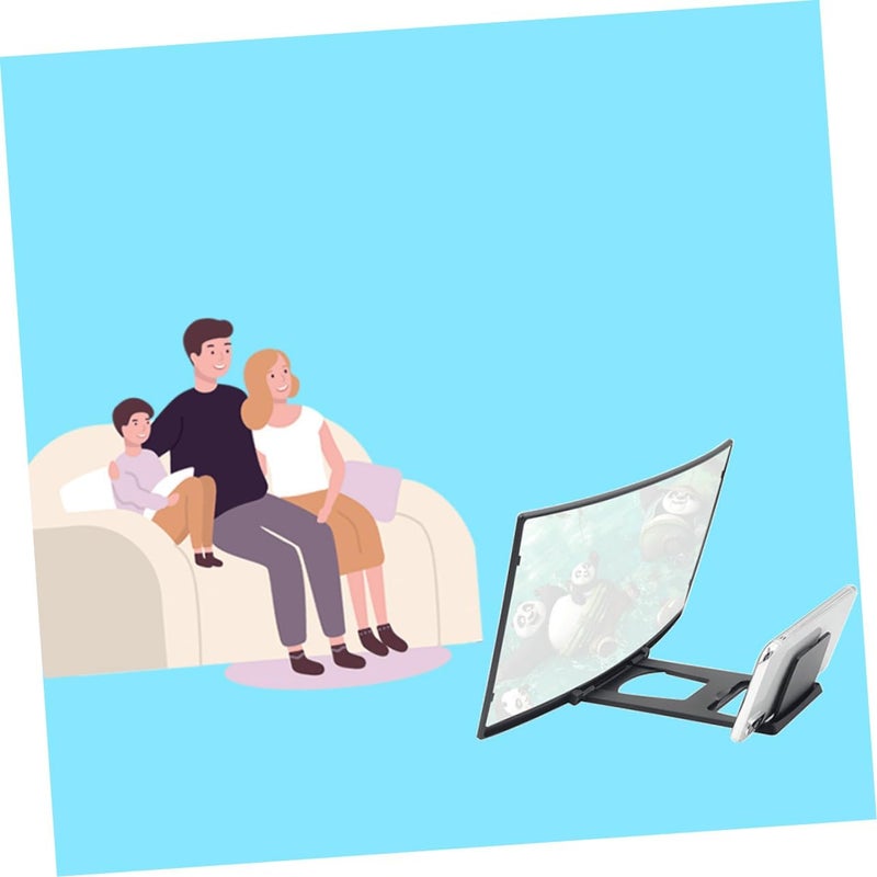 حامل عدسة تكبير للشاشات المنحنية القابلة للطي، مخصص لهواتف المحمولات، بتصميم محمول يسمح بمشاهدة الفيديوهات، ومتوافق مع جميع أنواع الهواتف. - Image 4