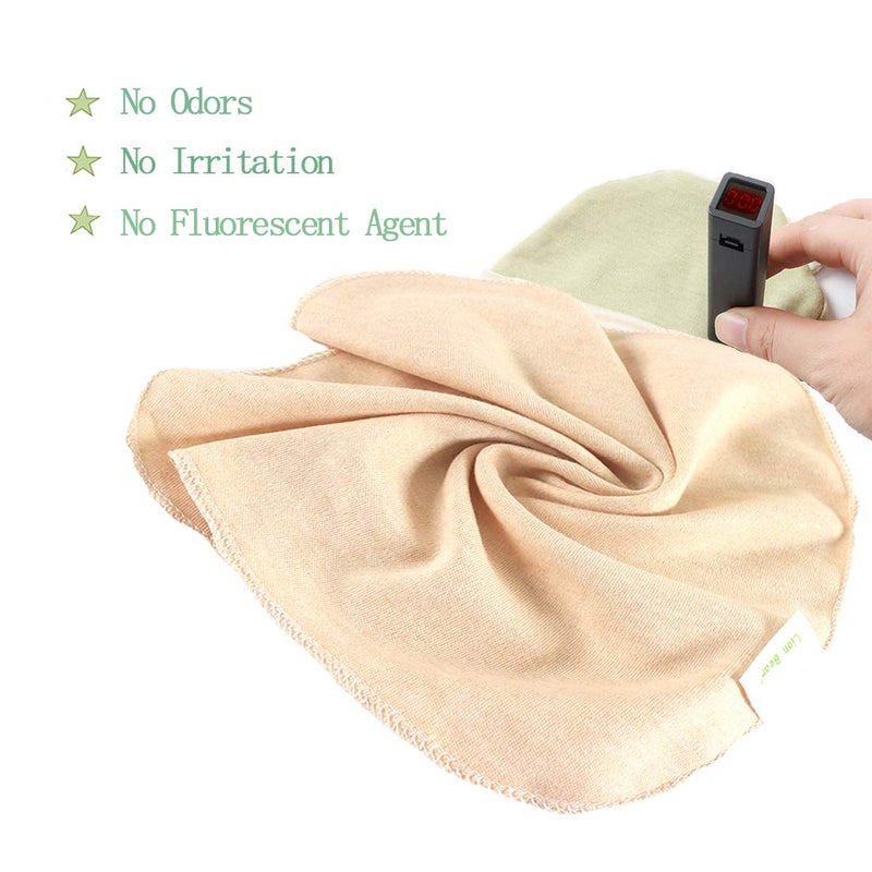Lion Bear Reusable Colored Organics Baby Washcloths, Soft Absorbent Organic Cotton Washable Saliva Towel Face Wipes, Newborn Bath Face Towel, Natural Baby Wipes for Sensitive Skin (Multicolor, 5 Pack) - Image 3