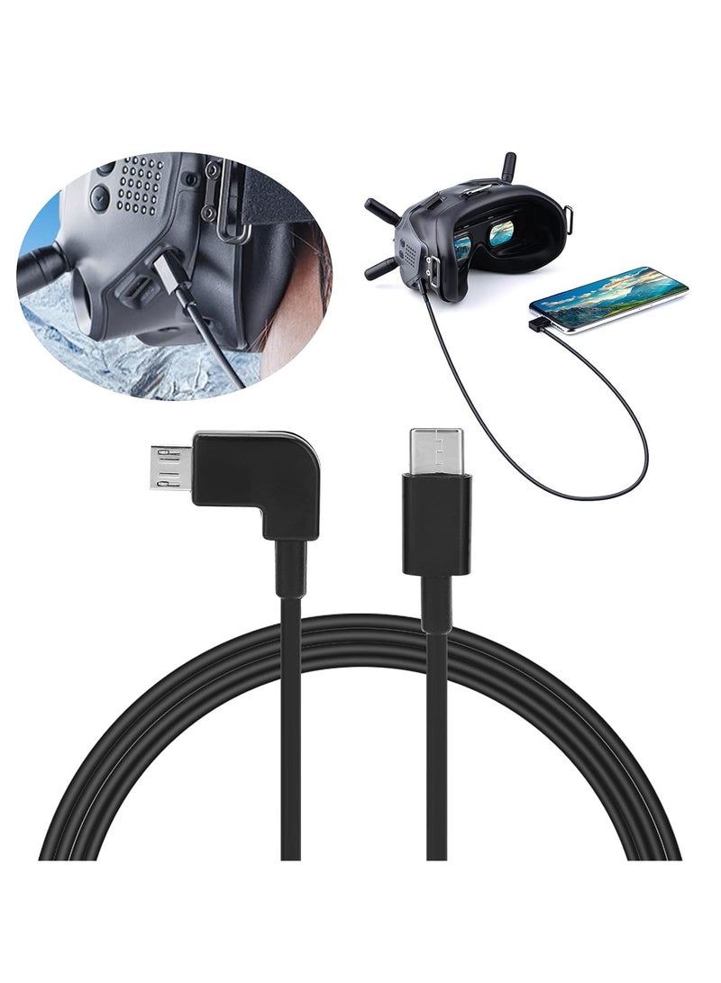 Drone Goggles Data Cable 90° Phone Port Anti Aging Type C to for Android Cable for Avata 2 Goggles 2 V2  - Image 4